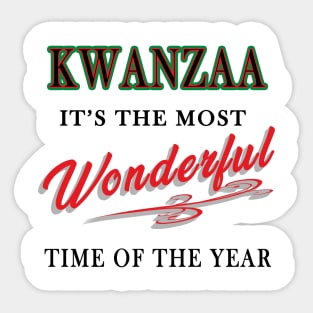 Kwanzaa, It's the Most Wonderful Time of the year Sticker